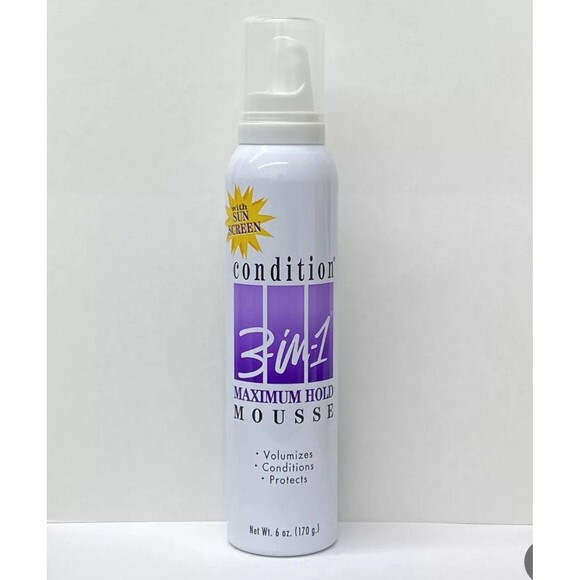 NEW Condition 3 in 1 Maximum Hold Mousse with Sun Screen, 6 oz - Picture 1 of 2